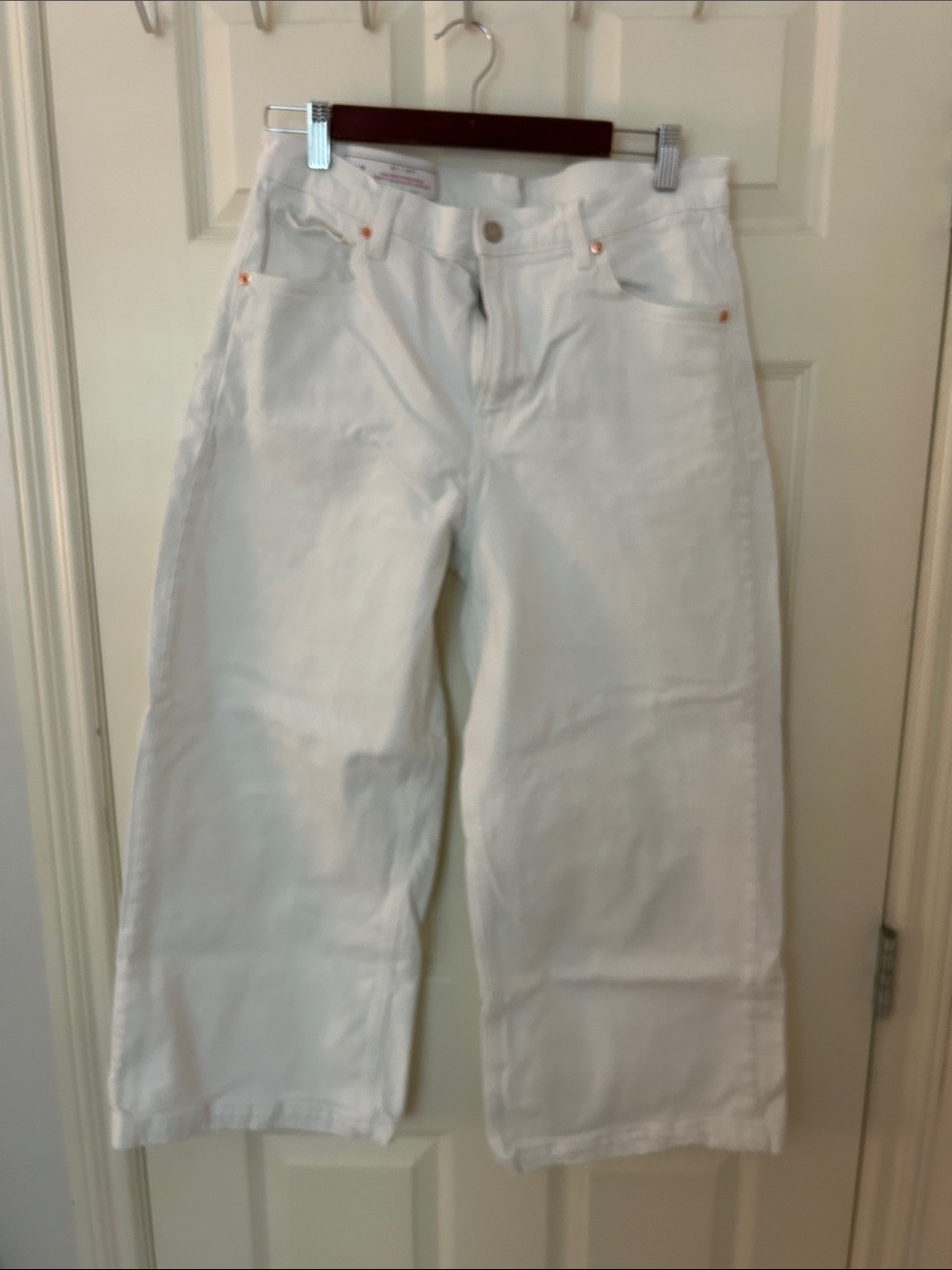 GAP White Wide-Leg Jeans